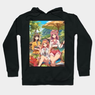 Anime All Day anime girls  collor Hoodie